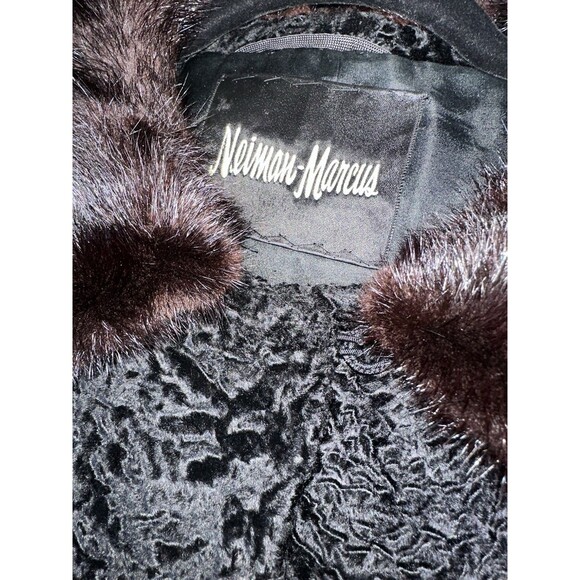 NEIMAN-MARCUS - Luxurious black sheared collar mink jacket c. 1960s - Picture 2 of 7